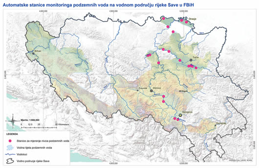 Automatske stanice monitoringa podzemnih voda na vodnom području rijeke Save u FBiH